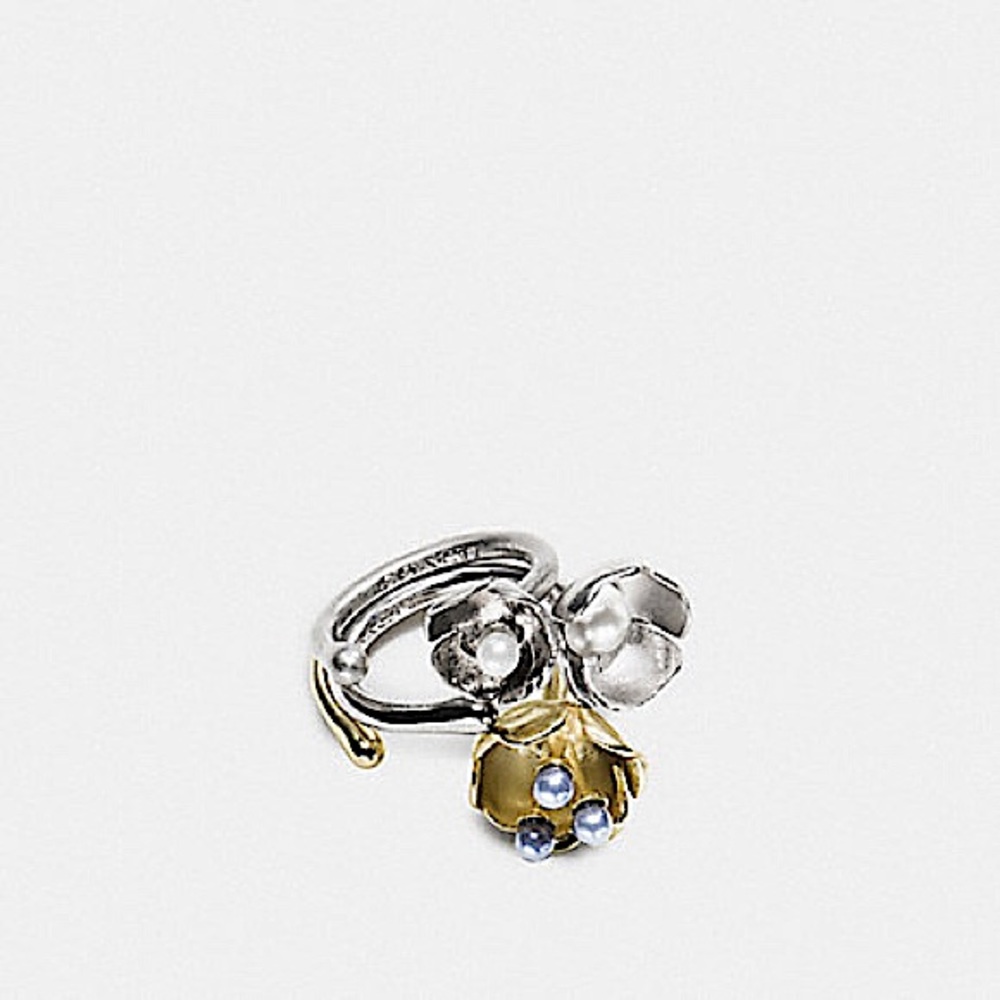 COACH TEA ROSE PEARL RING SET STYLE NO. 90992 - Picture 1 of 3